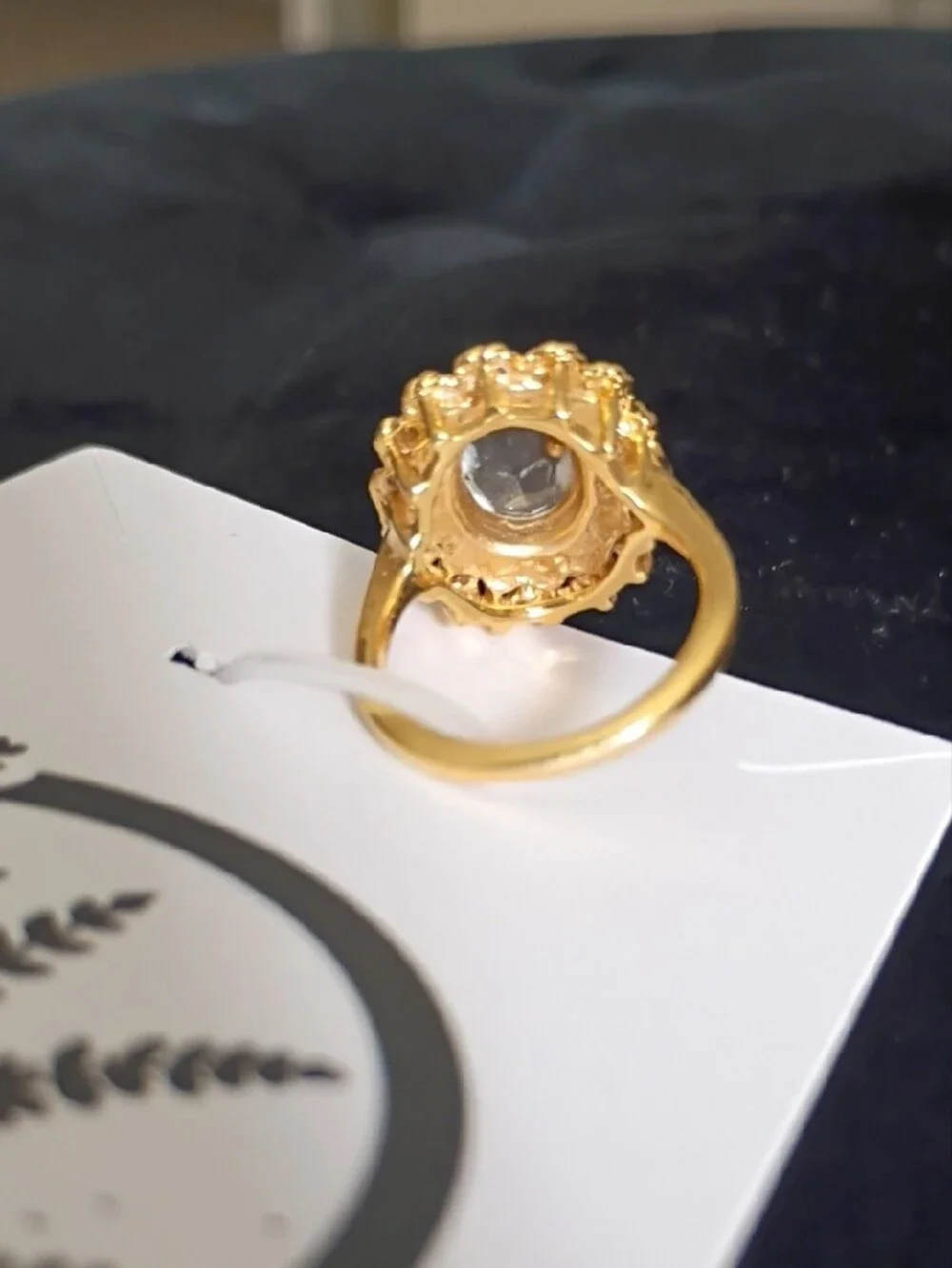 Gold-Tone Crystal Cluster Cocktail Ring - Women Jewelry